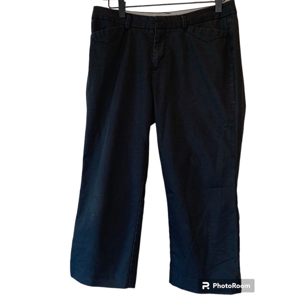 Dockers Womens Capri Pants Black Mid Rise Size 6 Petite